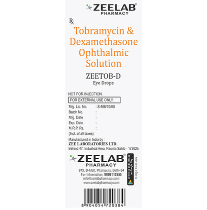 Zeetob-D Eye Drop