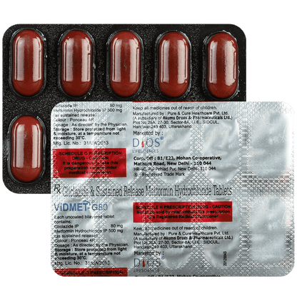 Vidmet-G80 Tablet SR - Classic Derma