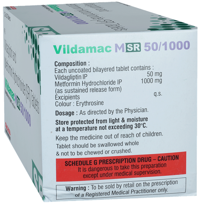 Buy Vildamac M SR 50/1000 Tablet Online | Classic Derma – Classic Derma-UAE