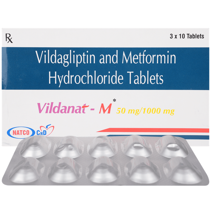 Vildanat M 1000mg/50mg Tablet - Classic Derma
