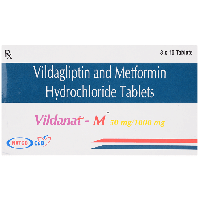 Vildanat M 1000mg/50mg Tablet
