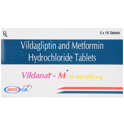 Vildanat M 1000mg/50mg Tablet
