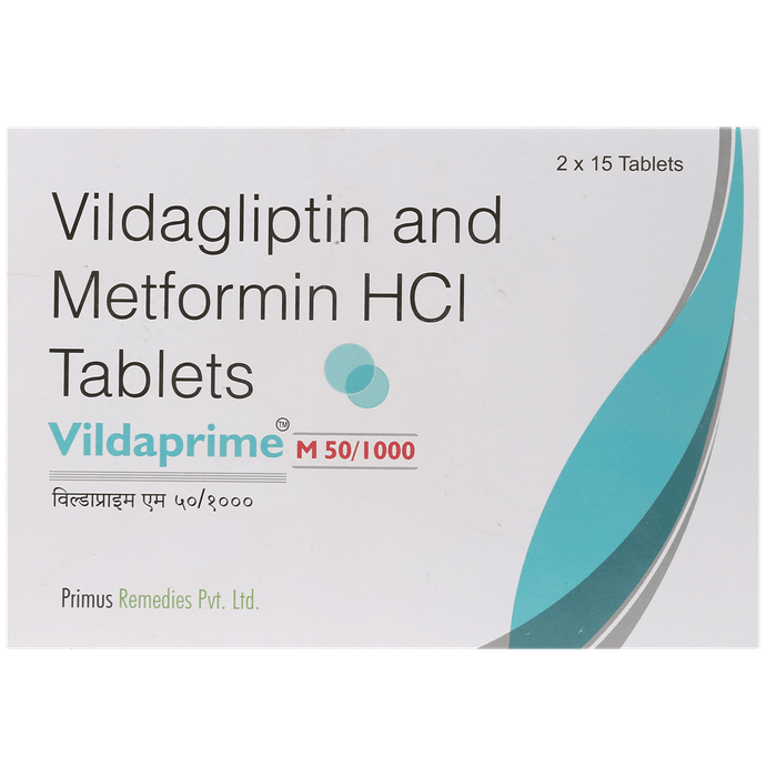 Vildaprime M 1000mg/50mg Tablet