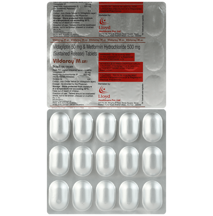 Vildaray M 500mg/50mg Tablet SR - Classic Derma