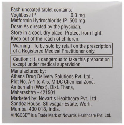 Vingose Met 0.3/500mg Tablet