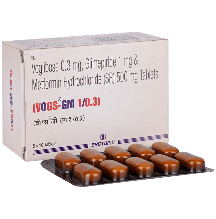 Vogs GM 1mg/500mg/0.3mg Tablet - Classic Derma