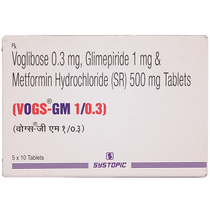 Vogs GM 1mg/500mg/0.3mg Tablet