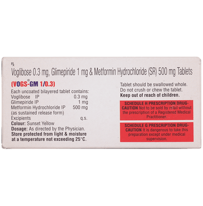 Vogs GM 1mg/500mg/0.3mg Tablet