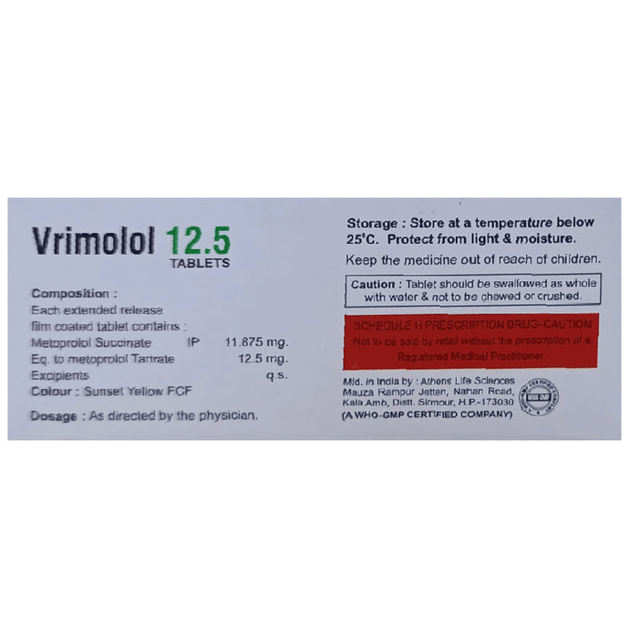 Vrimolol 12.5 Tablet ER