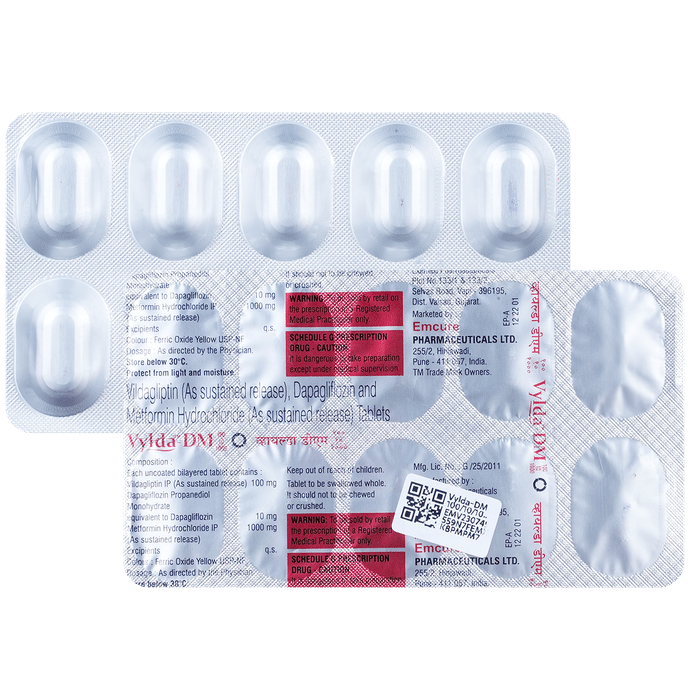 Vylda-DM 100/10/1000 Tablet SR - Classic Derma