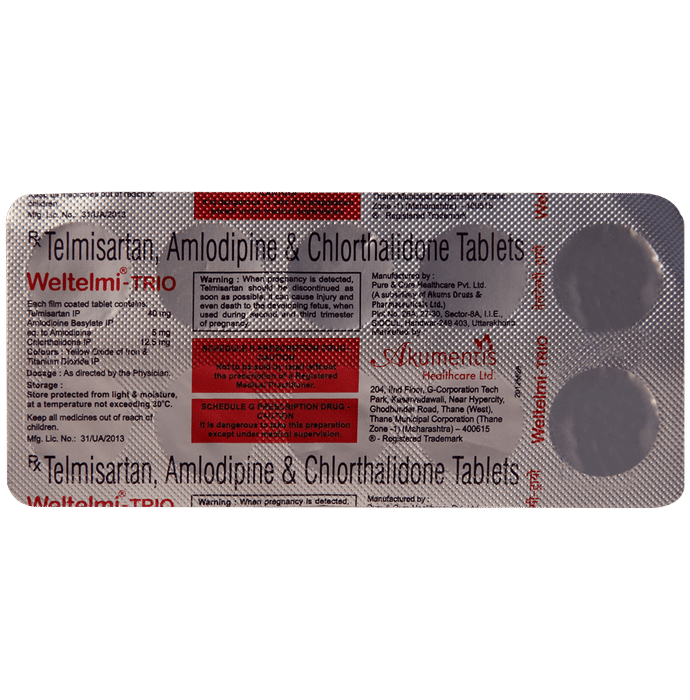 Weltelmi Trio 40mg/5mg/12.5mg Tablet