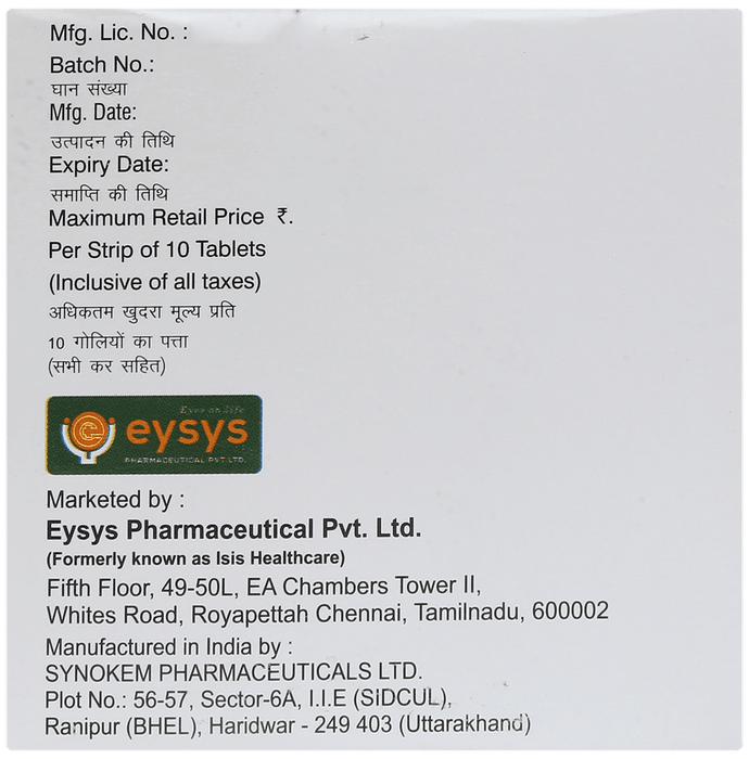 Welten M 500mg/20mg Tablet