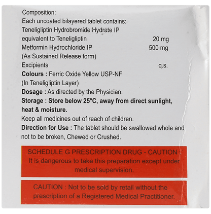 Welten M 500mg/20mg Tablet