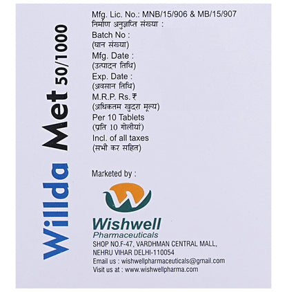 Willda Met 50/1000 Tablet
