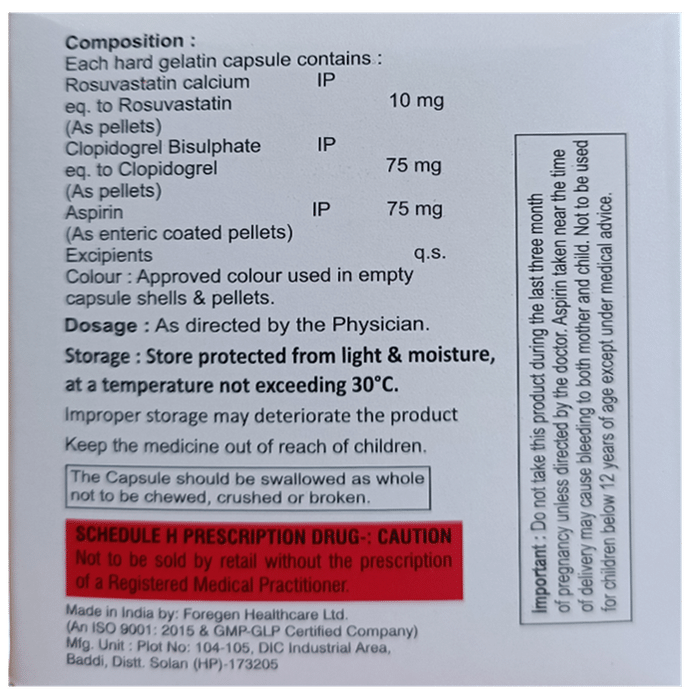 Xarostat Gold 10 Capsule