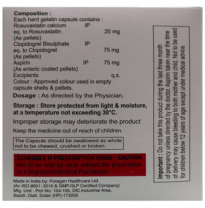 Xarostat Gold 20 Capsule