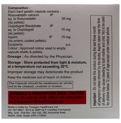 Xarostat Gold 20 Capsule