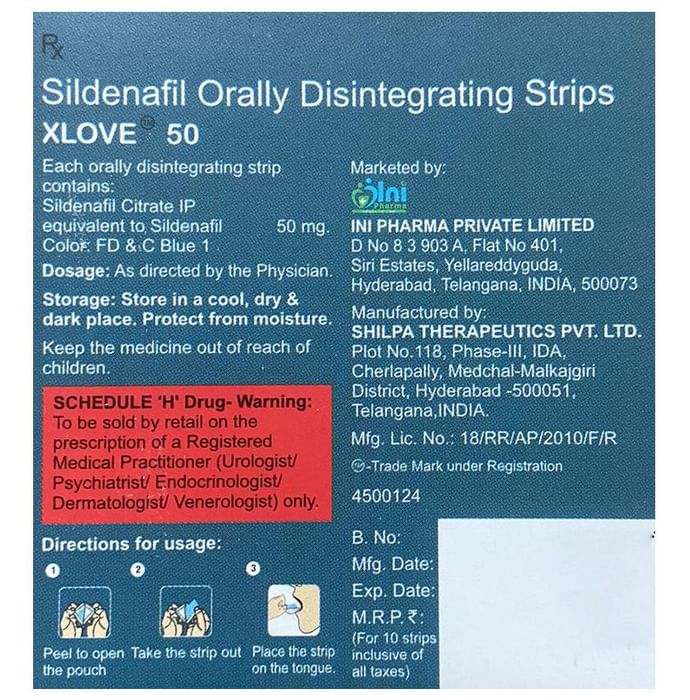 Xlove Orally Disintegrating Strip