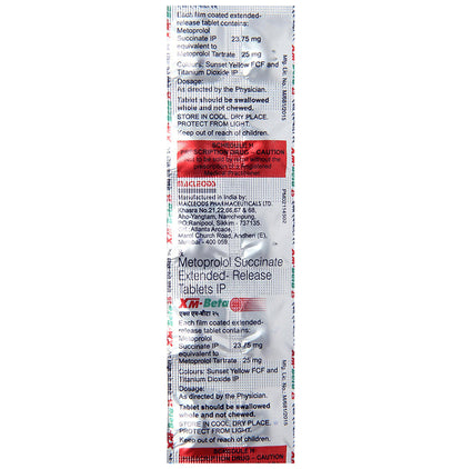 XM Beta 25mg Tablet