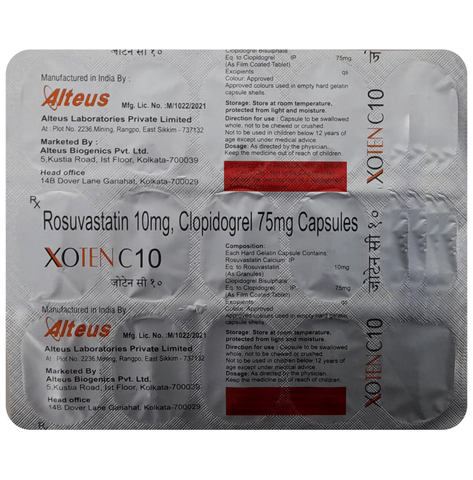 Xoten C 10mg/75mg Capsule - Classic Derma