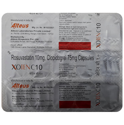 Xoten C 10mg/75mg Capsule - Classic Derma