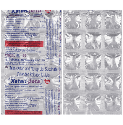 Xstan Beta 40mg/25mg Tablet ER - Classic Derma