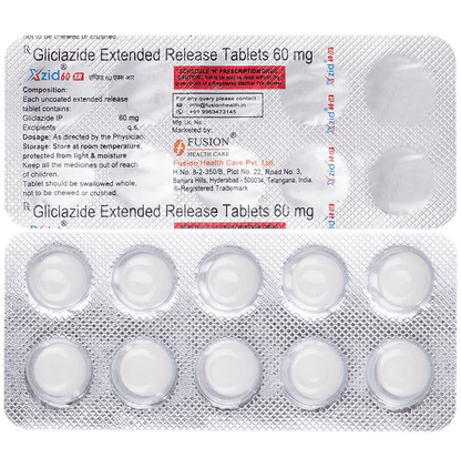 Xzid 60 XR Tablet - Classic Derma