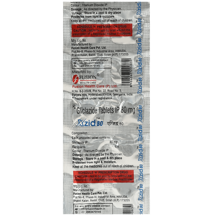 Xzid 80mg Tablet