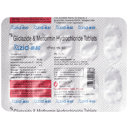 Xzid M 80mg/500mg Tablet XR