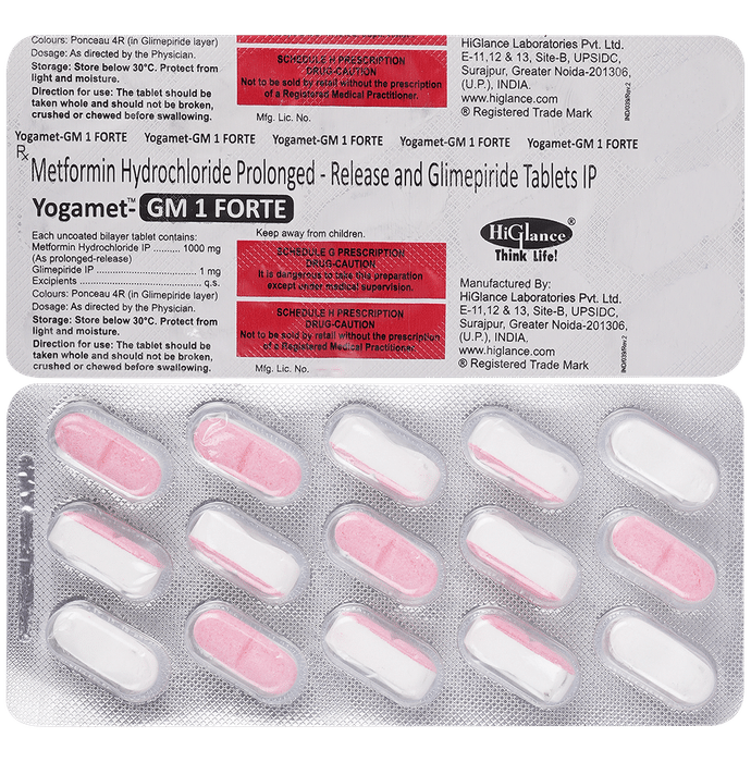 Yogamet-GM 1 Forte Tablet - Classic Derma