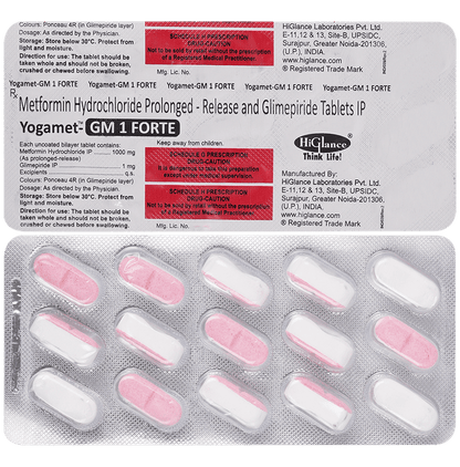 Yogamet-GM 1 Forte Tablet - Classic Derma