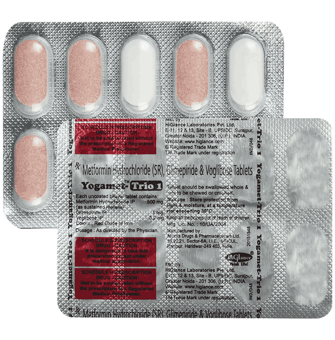 Yogamet-Trio 1 Tablet SR - Classic Derma