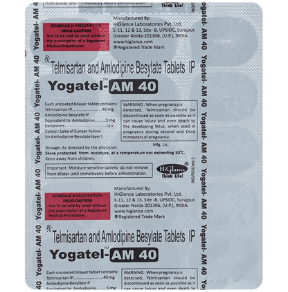 Yogatel-AM 40mg/5mg Tablet