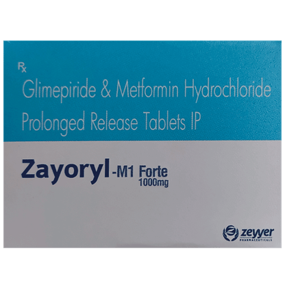 Zayoryl-M1 Forte 1000mg Tablet PR - Classic Derma