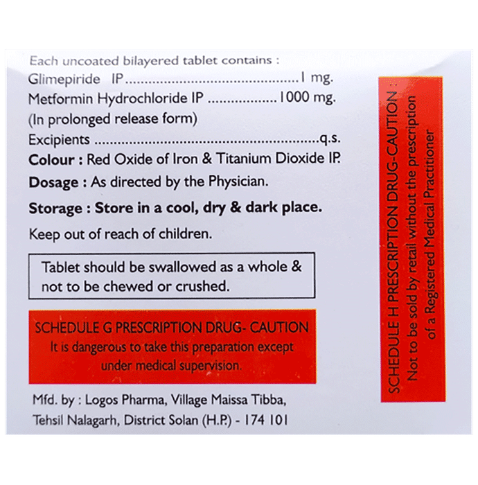 Zayoryl-M1 Forte 1000mg Tablet PR