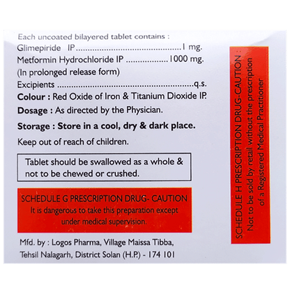 Zayoryl-M1 Forte 1000mg Tablet PR