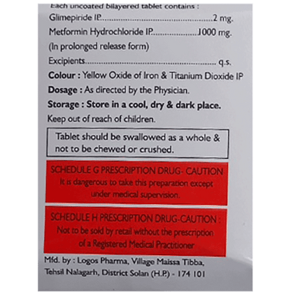 Zayoryl-M2 Forte 1000mg Tablet PR