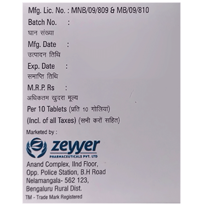 Zayoryl-M2 Forte 1000mg Tablet PR