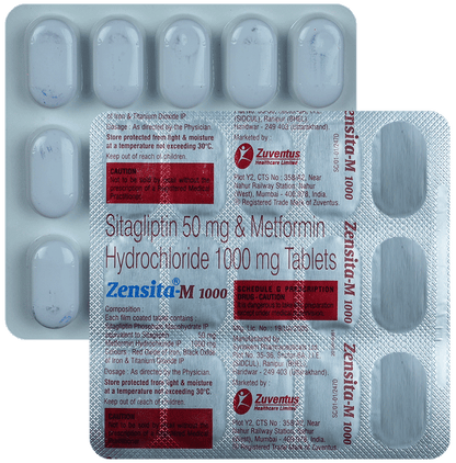 Zensita M 50mg/1000mg Tablet - Classic Derma