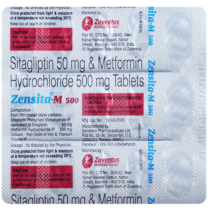 Zensita M 50mg/500mg Tablet