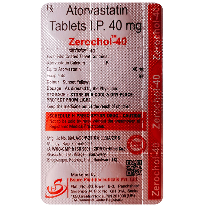 Zerochol 40 Tablet - Classic Derma