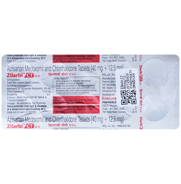 Zilarbi CT 40mg/12.5mg Tablet