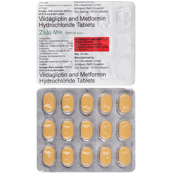 Zilda M 1000mg/50mg Tablet - Classic Derma