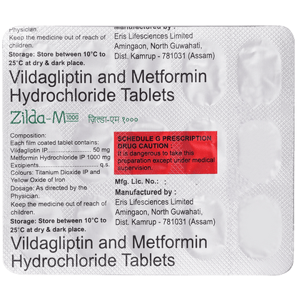 Zilda M 1000mg/50mg Tablet