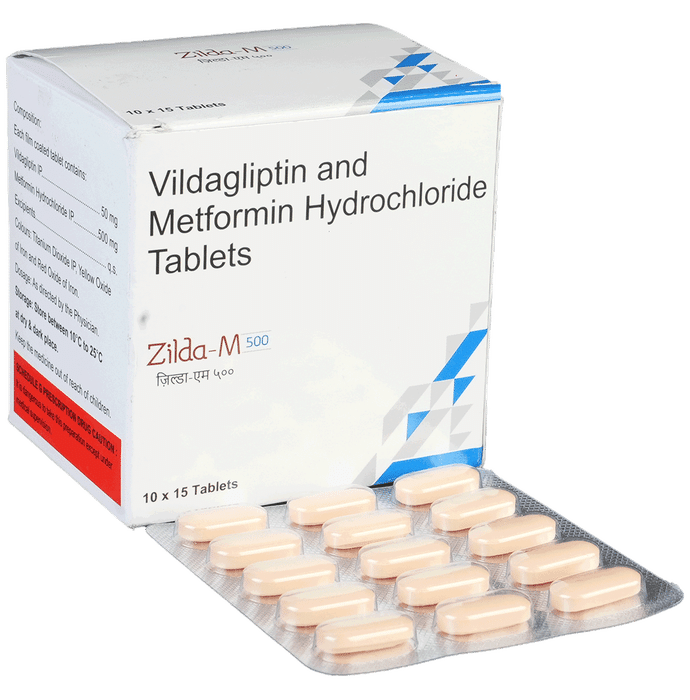 Zilda M 500mg/50mg Tablet - Classic Derma
