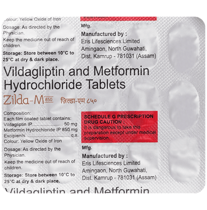 Zilda M 850 Tablet