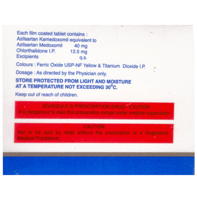 Zilsar CH 40mg/12.5mg Tablet