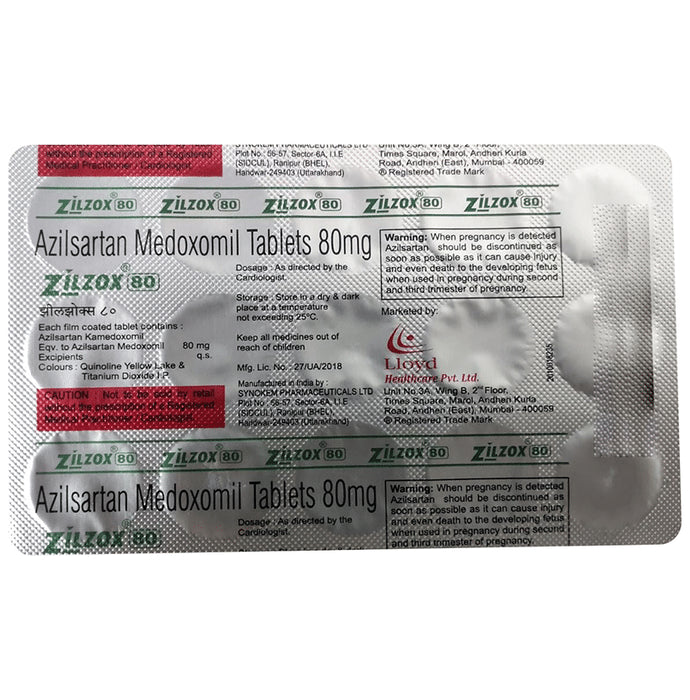 Zilzox 80 Tablet - Classic Derma