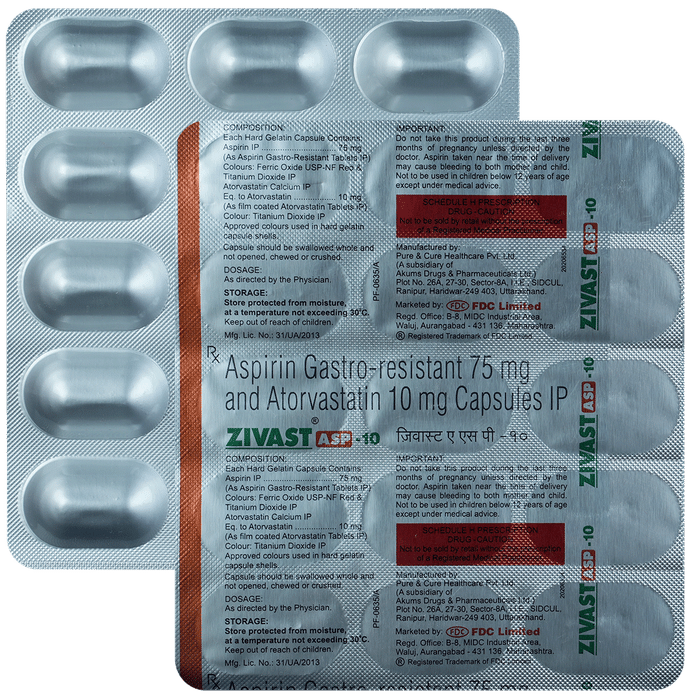 Zivast ASP 10 Capsule - Classic Derma