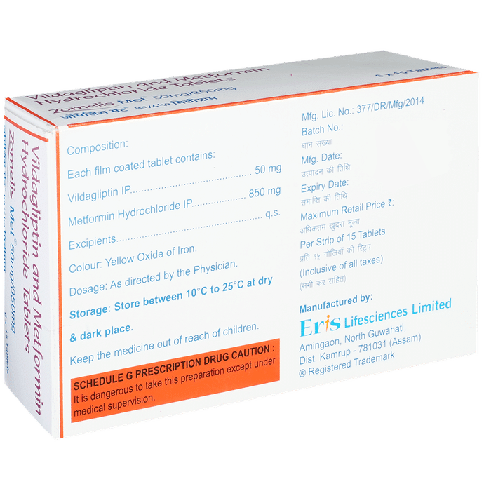 Zomelis Met 50mg/850mg Tablet